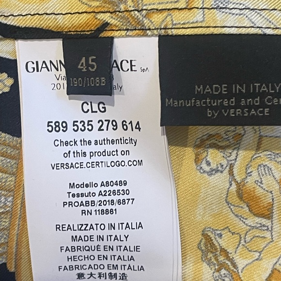 Versace Tribute Baroque SS 1992 Shirt - Size 45 - Authentic Luxury - Picture 5 of 6